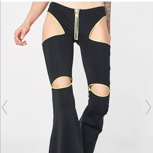Dolls Kill cut out bell bottom pants NEW